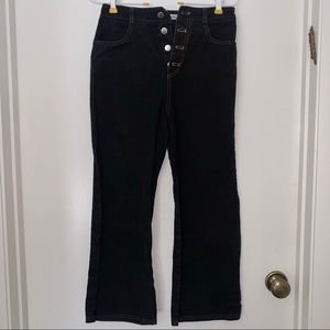 High waisted flared jeans